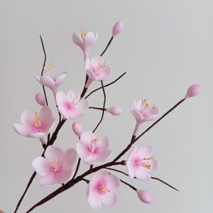 Bespoke Sugarcraft - Sugar cherry blossoms with buds spray, Spring flower, Made to order cake toppers, High grade sugar flowers, UK supplier
