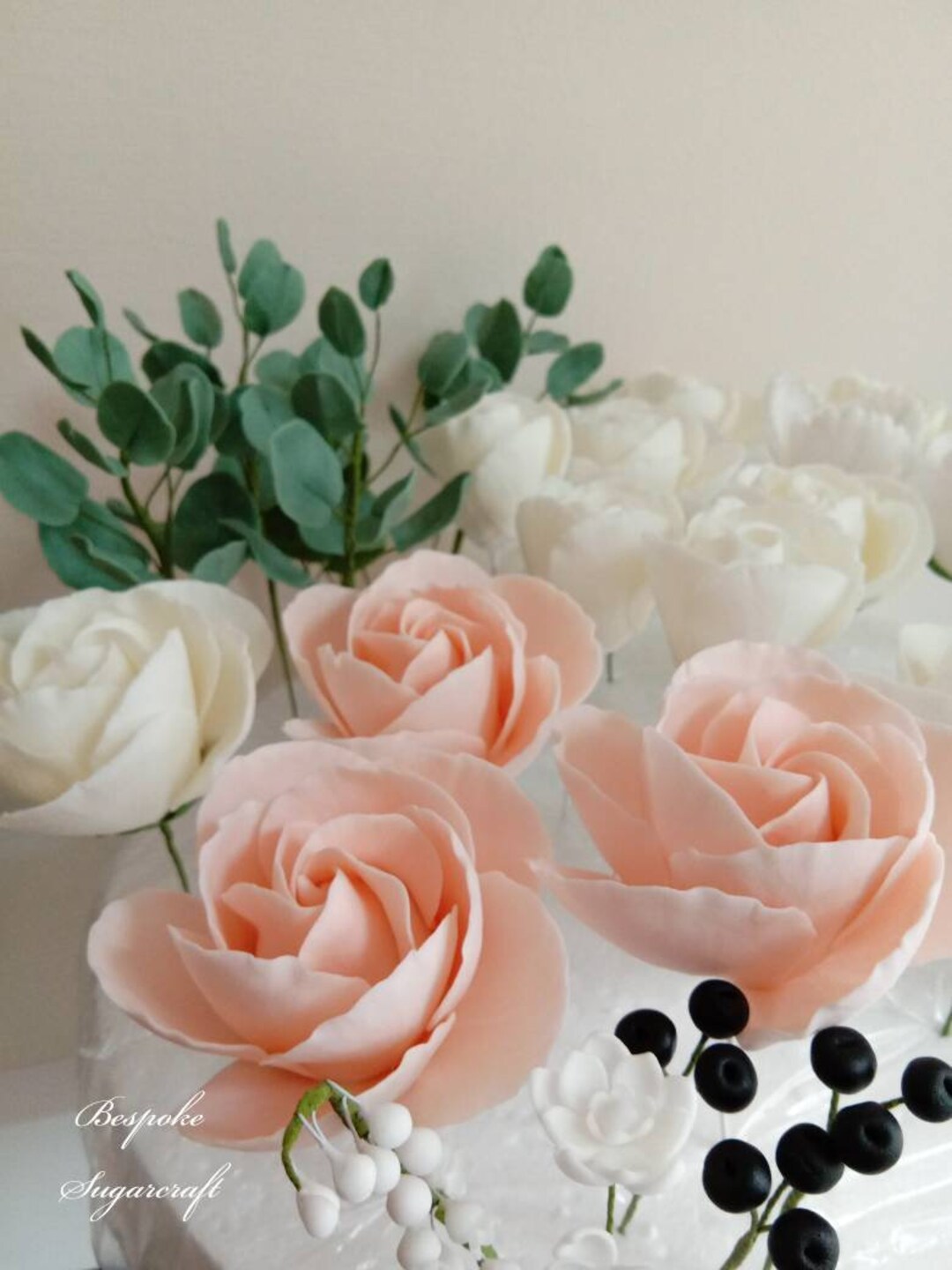 Sets of Sugar Craft Modern Style Roses Made to Order Cake Etsy UK