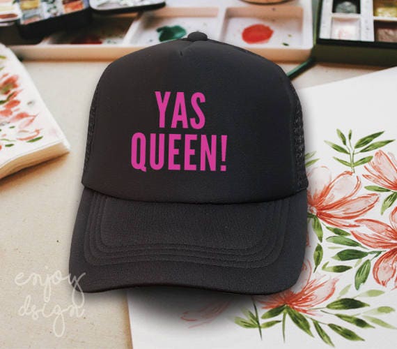 Yas Queen Trucker Hat Fashion Cap Hat Monster Cap Screen Etsy
