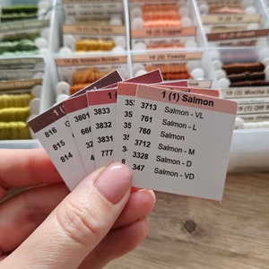 DMC Floss Embroidery Organization System Set, Printed Stitch Organization System