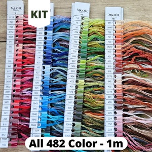 Complete Kit of DMC Floss, Embroidery Set Thread Palette Colors 1 Meter Each