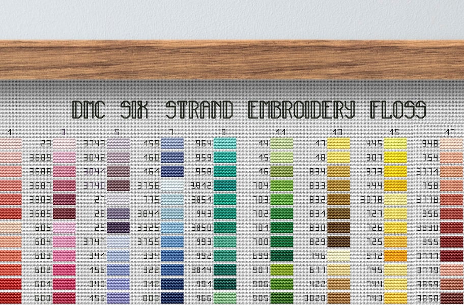 DMC Floss Color Chart PDF Pattern Sew Marie Studio's Kofi, 47 OFF