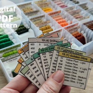 DMC Floss Embroidery Organization System | DMC Thread Charts PDF Instant Download