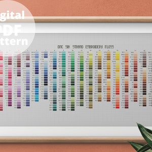 DMC Threads Color Card Cross Stitch Pattern PDF Download