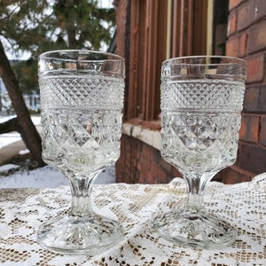 Wine Glasses Wexford Anchor Hocking Glasses, Set of 2, More sets if needed,  Mid Century wine glasses.