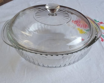 Pyrex Casserole Dish with Lid, 2 AT Clear Baking Dish