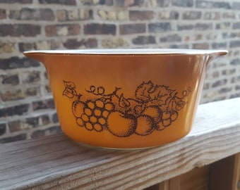 Pyrex Old Orchard 1 Quart Casserole Dish 473, Vintage Pyrex