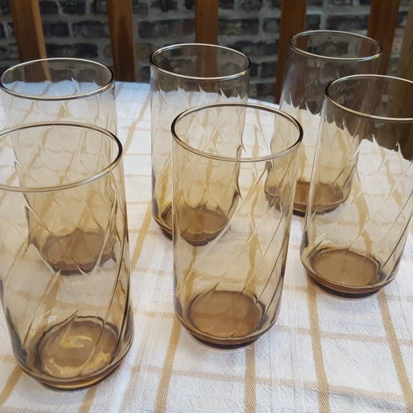 Vintage Libbey Glassware Tumblers Water Glasses Set of 6