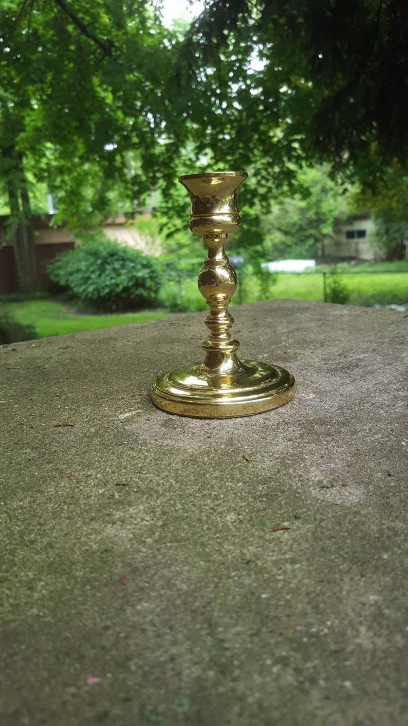 Vintage Brass Candlestick Holder Great Vintage Decor Vintage Etsy