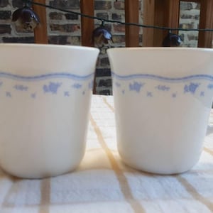 Vintage Corning Mugs in Morning Blue Set of 2