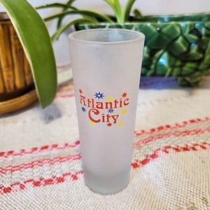 Vintage Atlantic City Frosted Shot Glass