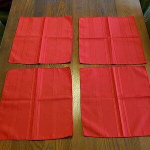 Vintage Set of 4 Red Napkins