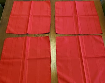 Vintage Set of 4 Red Napkins