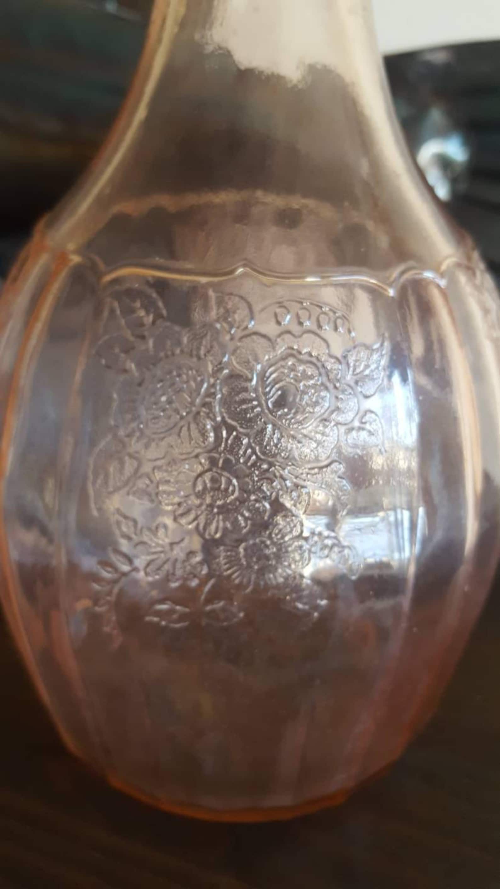 Mayfair Pink Depression Glass Decanter With Stopper by Anchor Etsy
