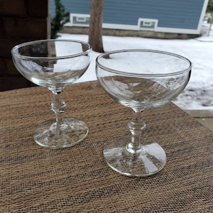 Vintage Georgian Libbey Champagne Coupe, Set of 2