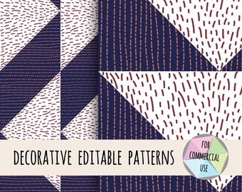 Geometric Boho Patchwork Seamless Pattern: Napkins, Textiles (Digital)