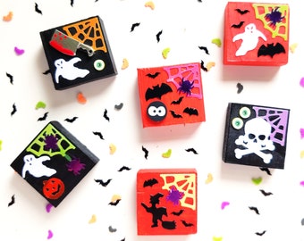 Halloween Spooky Magnets, Wooden Magnets, Scary Decoration Kitchen Decor, Halloween Decoration