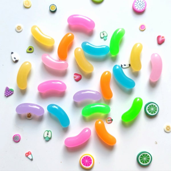 Mix Colors Jelly Beans Fridge Magnets - set of 6 or 7, Jelly Magnets, Rainbow Magnets, Kitchen Decor, Memo Board Magnets