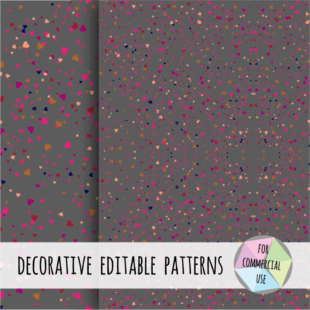 Confetti Hearts Vibrance, Seamless Patterns, Valentine's Day, Patterns ...
