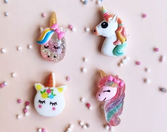 I Love Unicorns, Resin Magnets set of 4