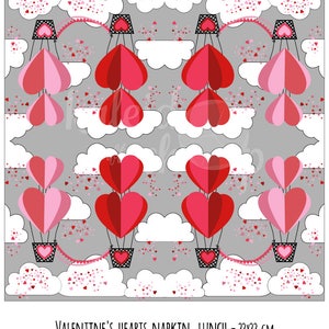 Valentine's hearts, Digital Seamless Patterns, Patterns for Napkins, Textiles, Papers for Gift Wrapping, etc., Patterns with Hearts image 3