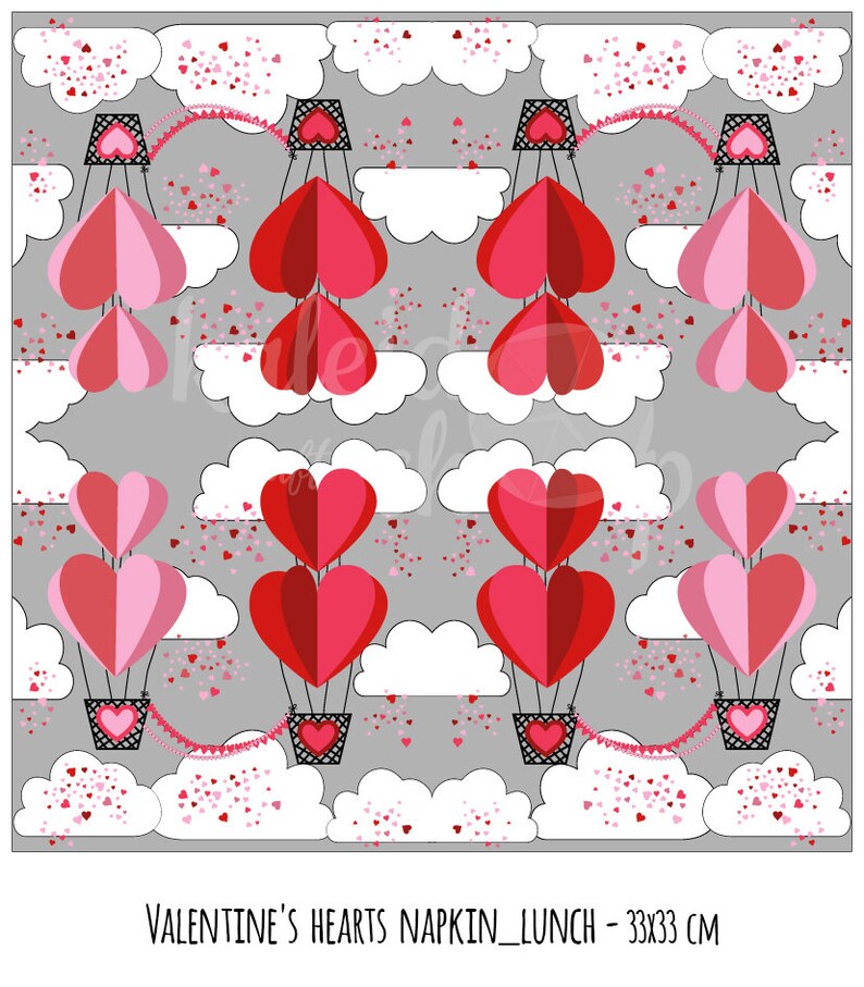 Valentine's hearts, Digital Seamless Patterns, Patterns for Napkins, Textiles, Papers for Gift Wrapping, etc., Patterns with Hearts image 3