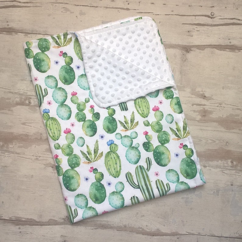 Cactus baby shower gift Cactus baby girl blanket Throw blanket Etsy