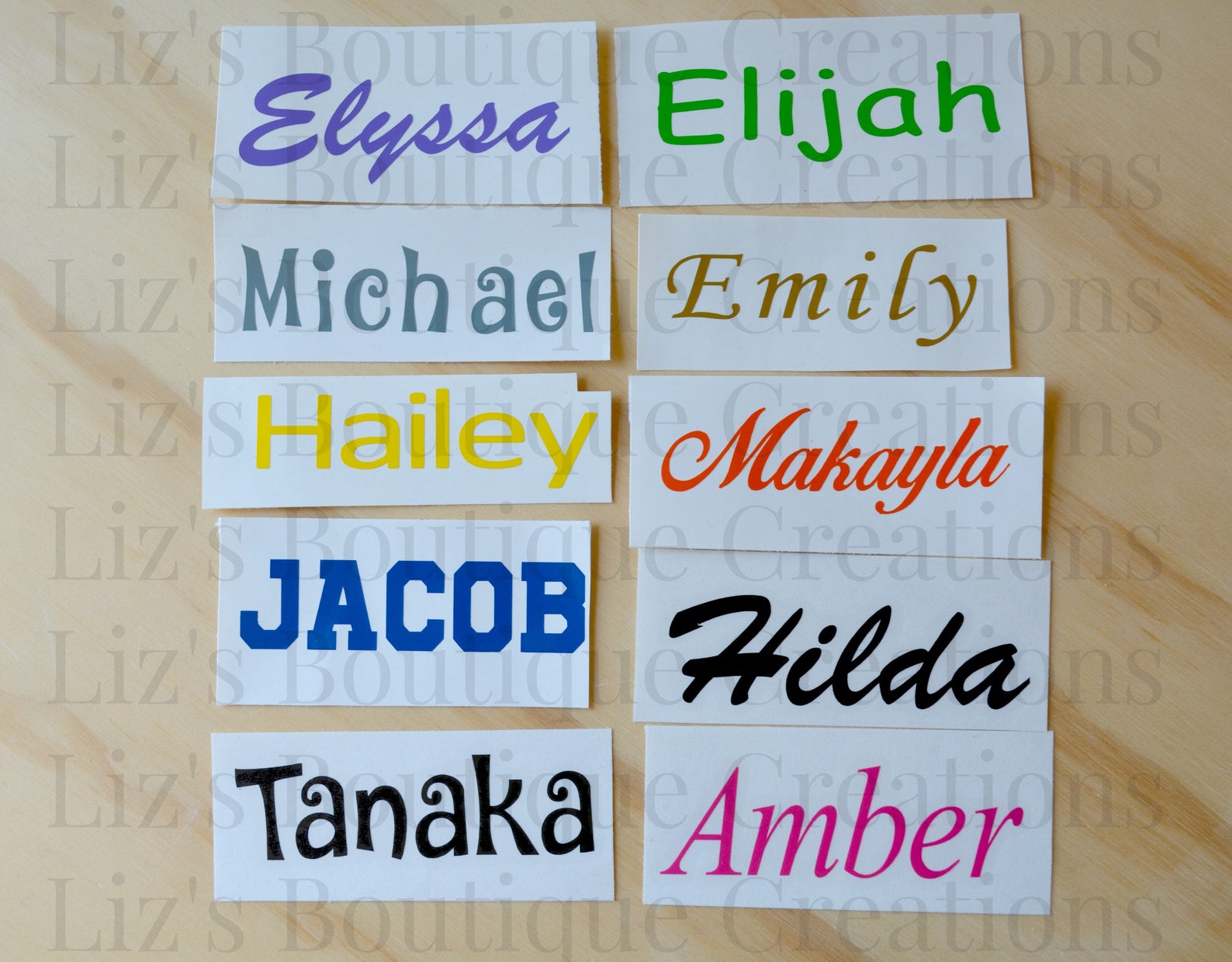 Name Decal / Name Sticker / Vinyl Decal / Personalized Decal / Etsy