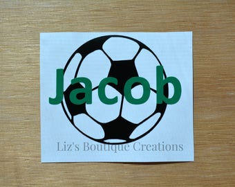 Soccer decalPersonalized DecalDecal for YetiWater Bottle DecalGirl