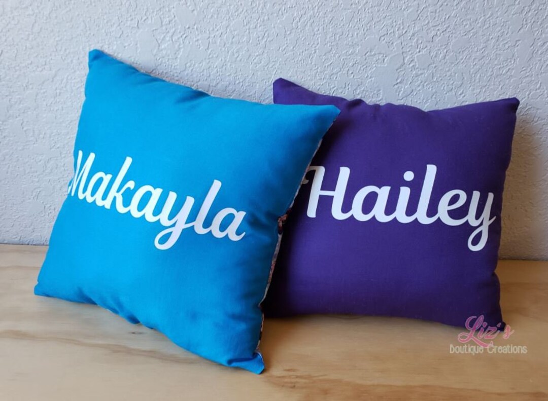 Custom Name Pillow Personalized Pillow Throw Pillow Name Etsy