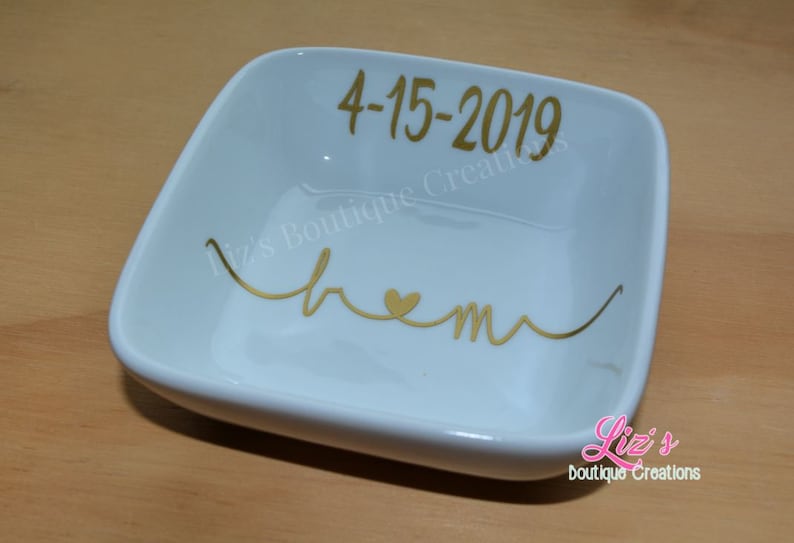 jewelry jewelry dish wedding gift,ring tray custom jewelry dish holder engagement gift Ring dish couple gift personalized ring dish