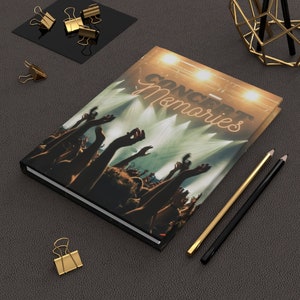 Hardcover Concert Memories Lind Matte Notizbuch - Geschenk für Musikliebhaber & Konzertfreunde