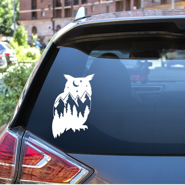 Owl Decal - Owl - Owl Sticker - RV Decal - Car Window Decal - Bird Decal - Hoot Owl - Gift For Mom - Car Gift Idea - Nature Decal