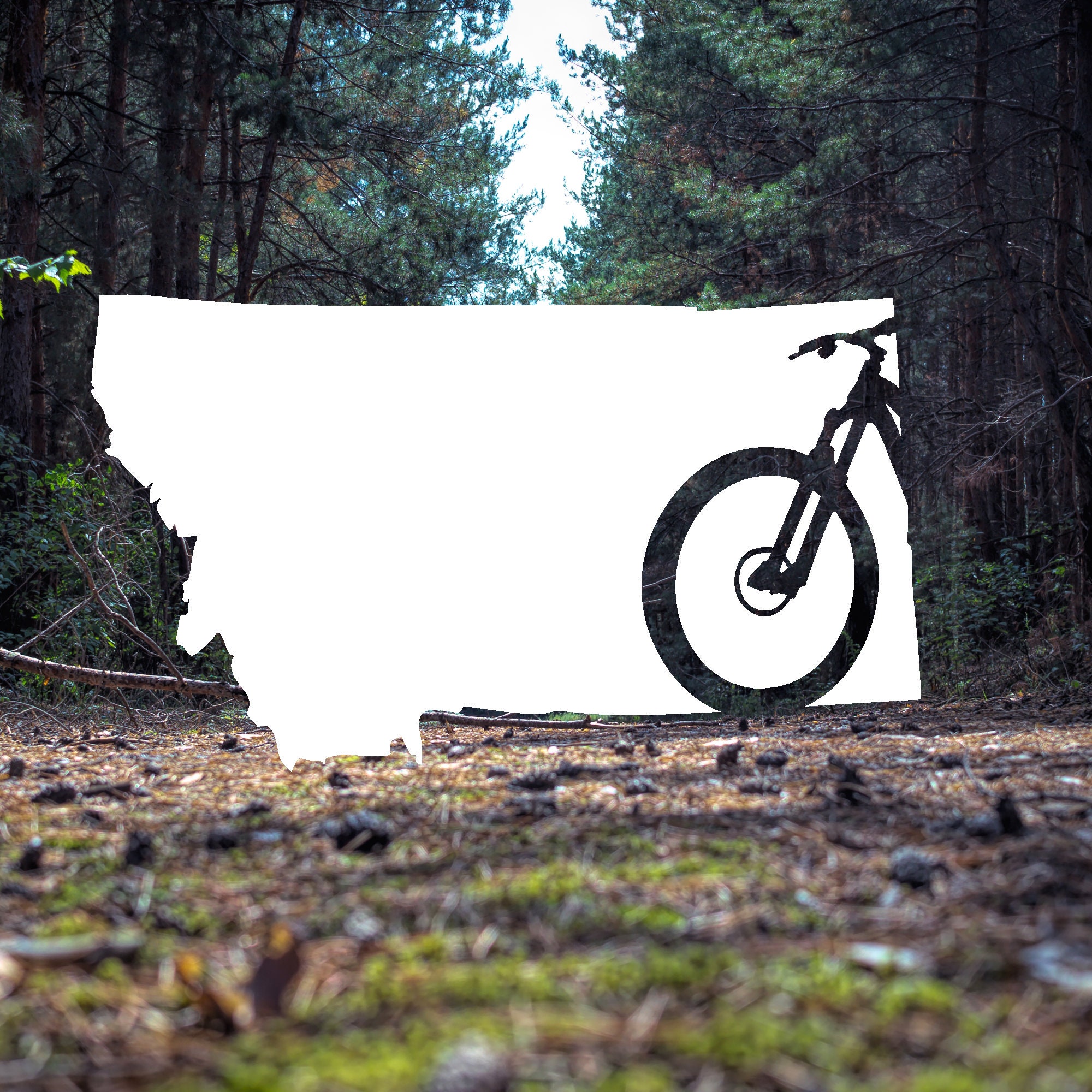 Montana Mountain Bike Vinyl Car Decal Mountain Bike Decal Etsy