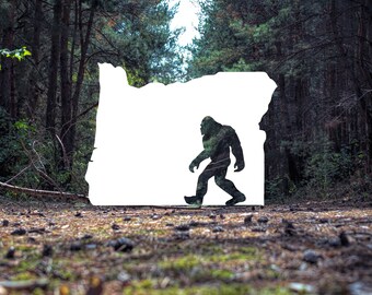 Oregon Sasquatch Bigfoot Vinyl Car Decal - Sasquatch Decal - Bigfoot Decal