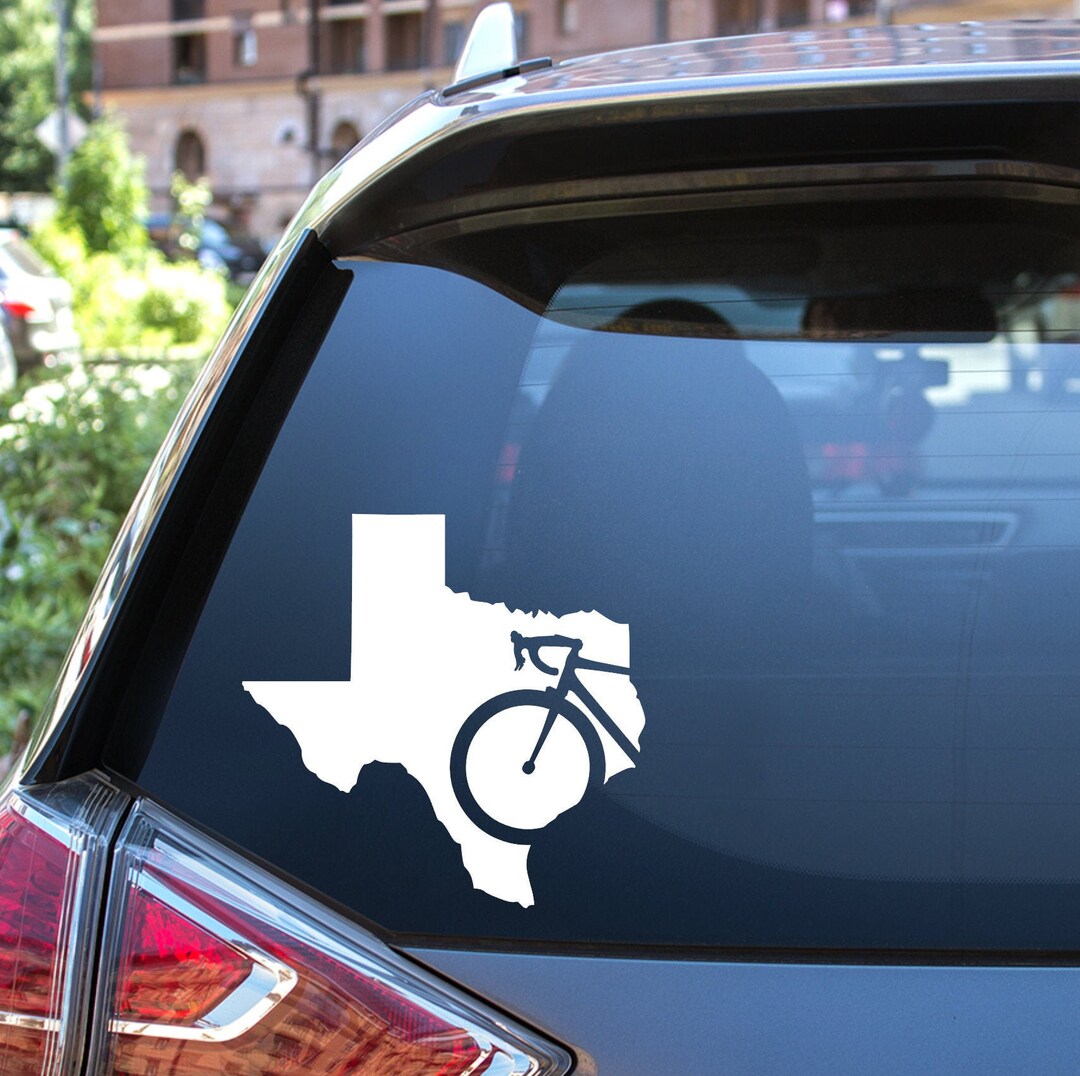 Texas Road Bike Car Decal Texas Texas Sticker Texas Car Sticker Bike