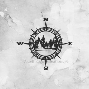 Compass Campfire Large RV Decal