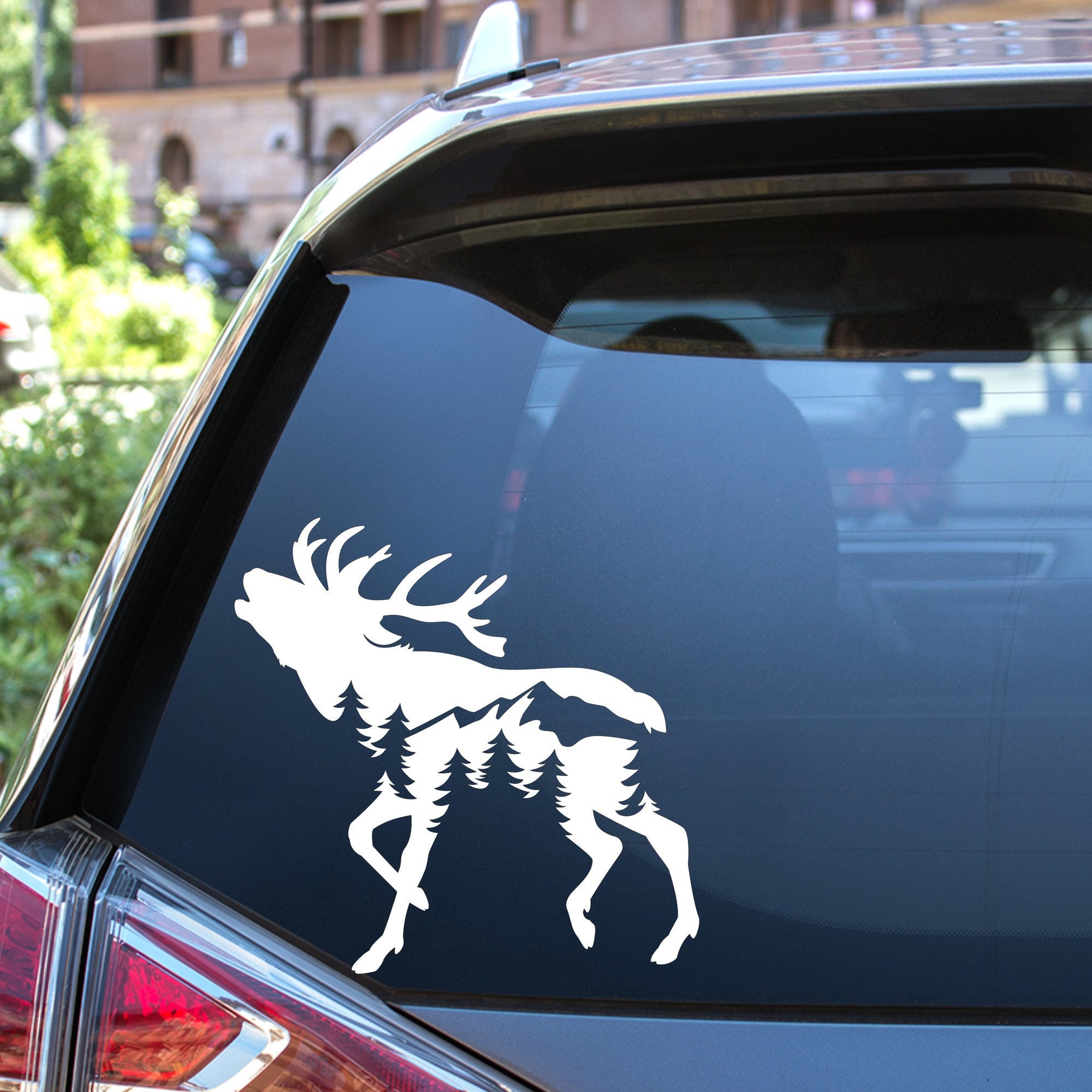 Elk Car Decal Elk Decal Elk Sticker Elk Mountain Etsy