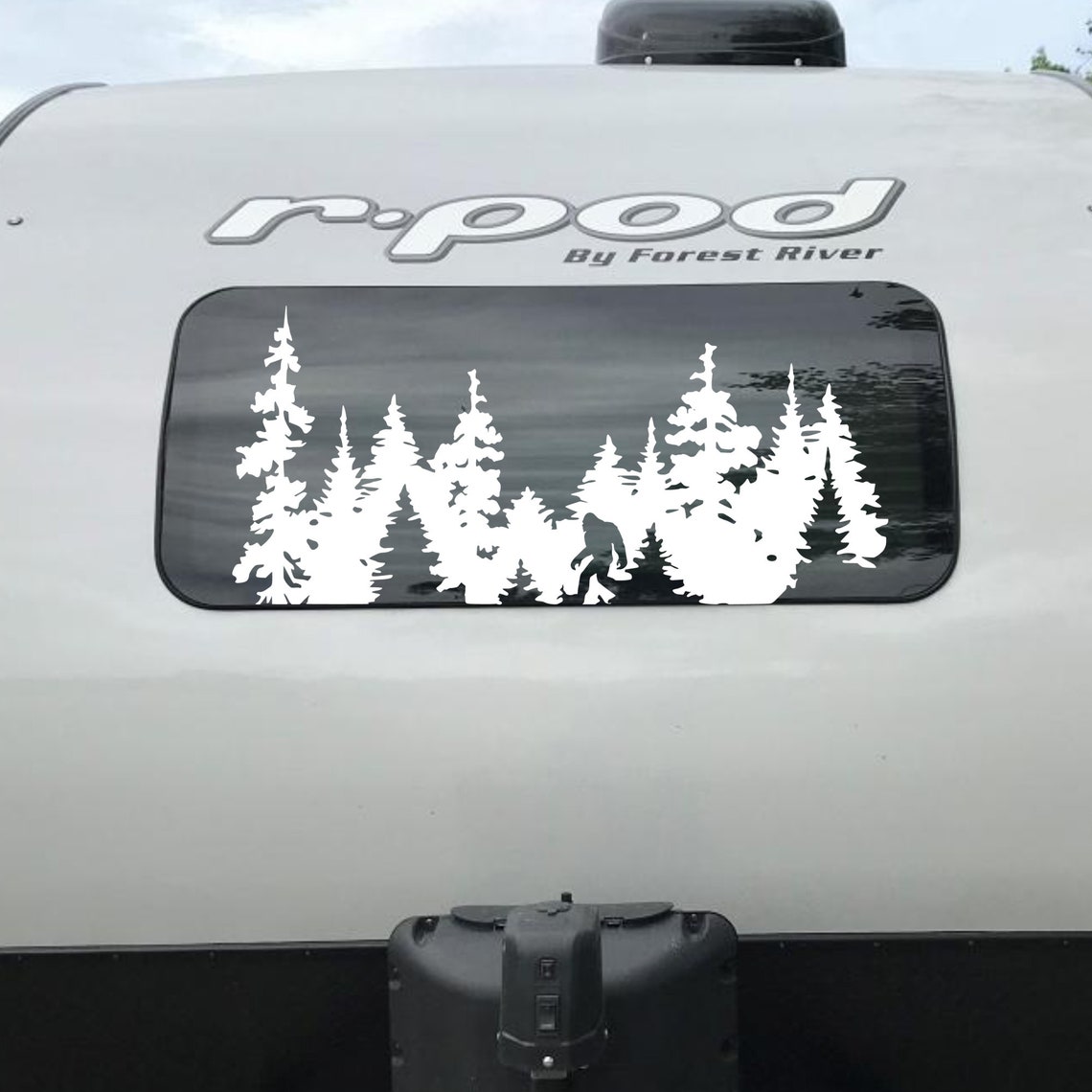 RV Decal Bigfoot Tree Decal Bigfoot Decal Sasquatch Etsy