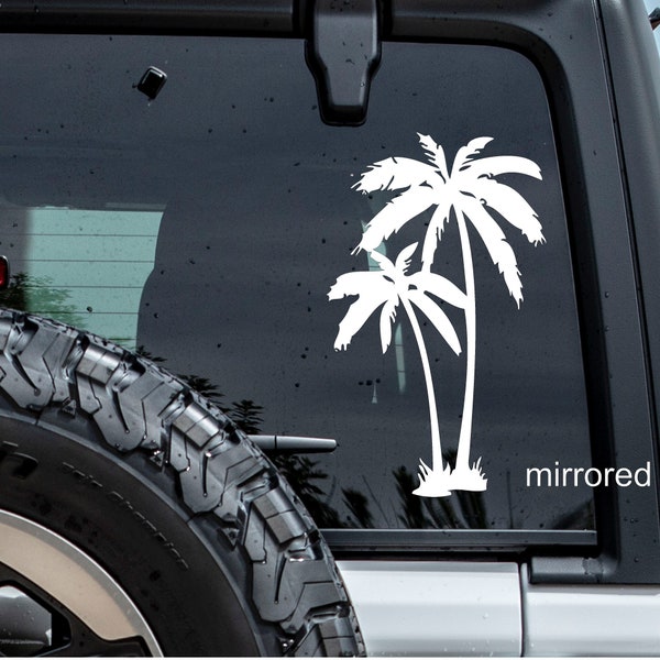 Palm Trees Vinyl Car Decal - Tropical Palm Tree Decal