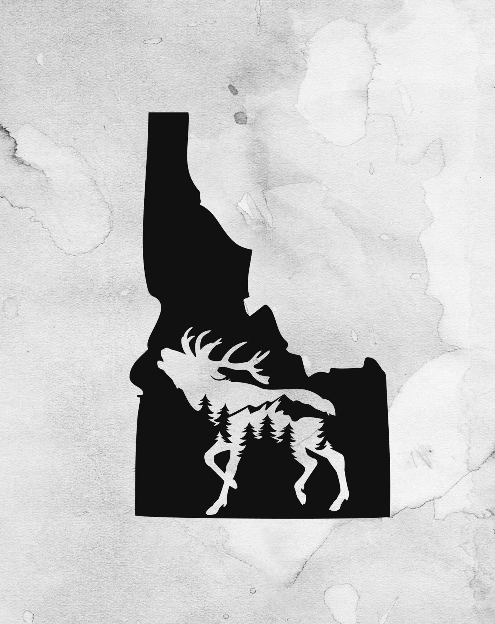 Idaho Elk Decal Idaho Decal Idaho Sticker Elk Decal Etsy