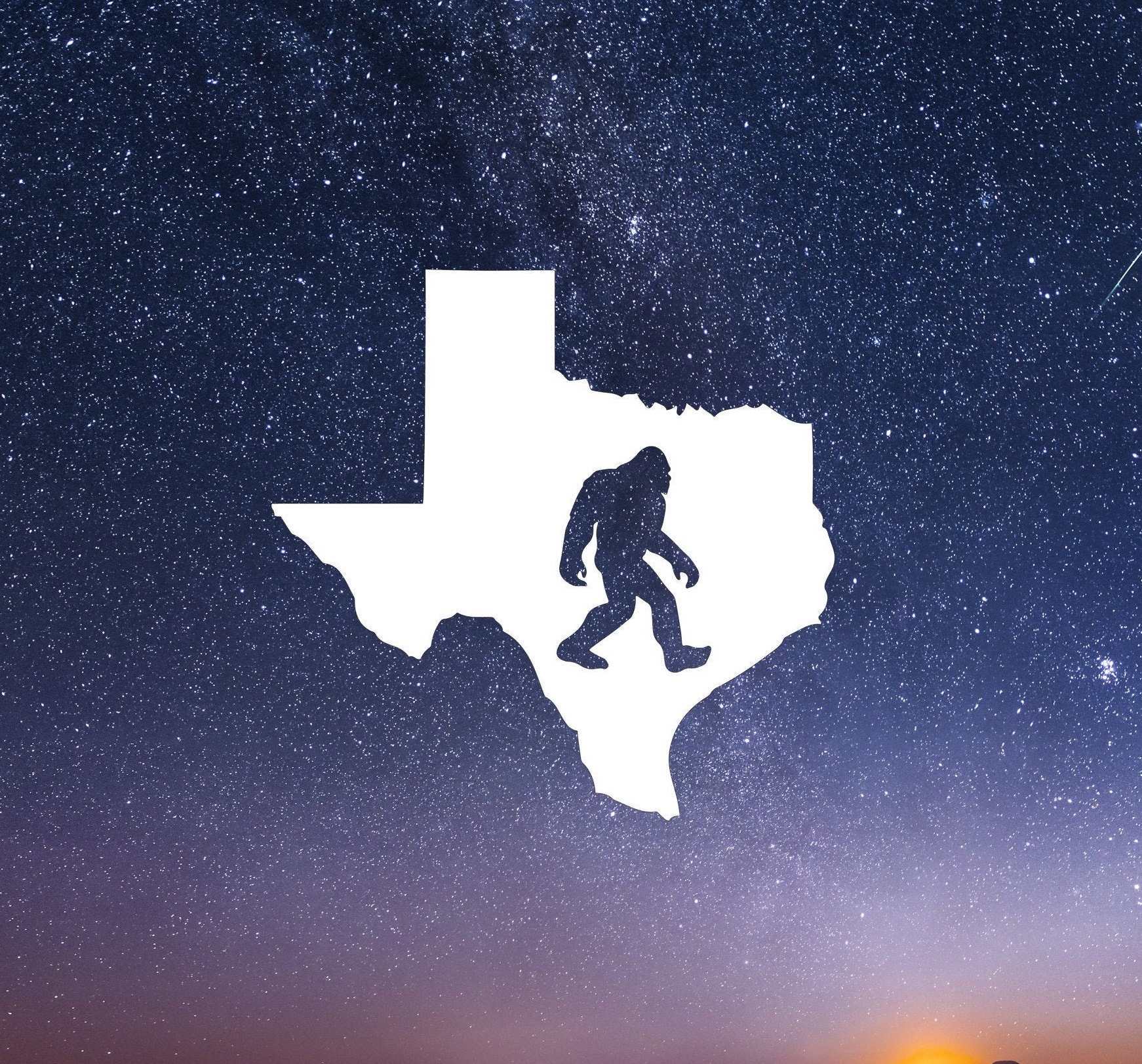 Bigfoot decal texas bigfoot sasquatch sticker texas  etsy