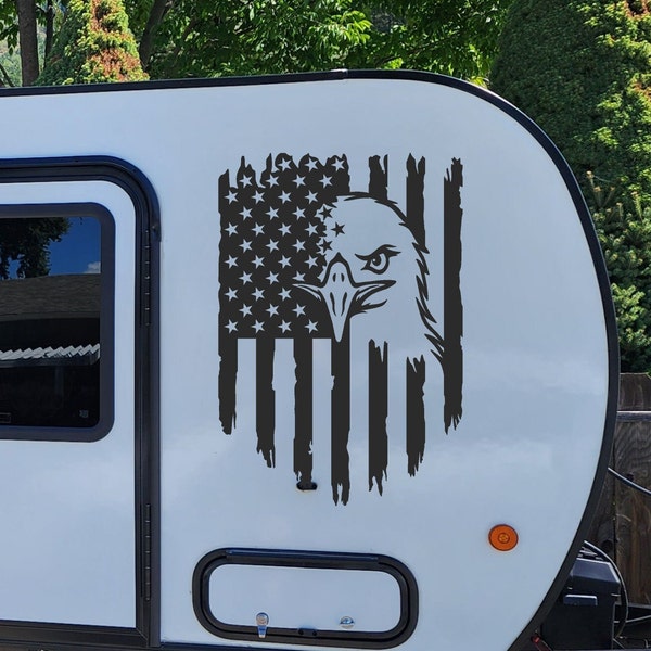 Large Rv Stickers Flag - Etsy
