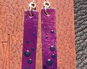 Handmade leather earrings