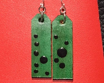 Handmade leather earrings