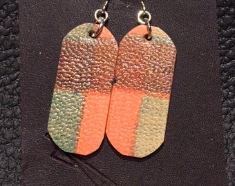 Handmade leather earrings