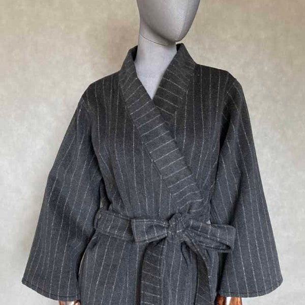 Kimono jacket 100% wool patchwork unikat handmade malowane wełną kwiaty.