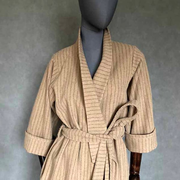 Kimono jacket 100% wool kaszmir motyw misia unikat handmade.