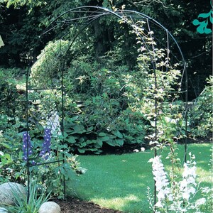 Black Oregon Steel Garden Arch Made in the UK