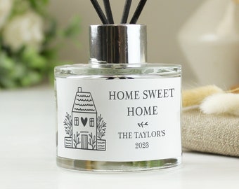 Personalised HOME Reed Diffuser Fragrance New Home Gift